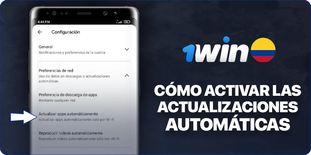 Instrucciones paso a paso para que la aplicación 1win se actualice automáticamente