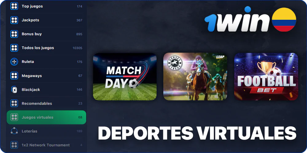 Apuesta en deportes virtuales en 1Win Casino